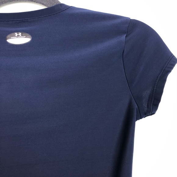 Under Armour Heat Gear Navy Blue Fitted Top Small - Picture 9 of 14